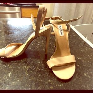 Nude Steve Madden strap heels
